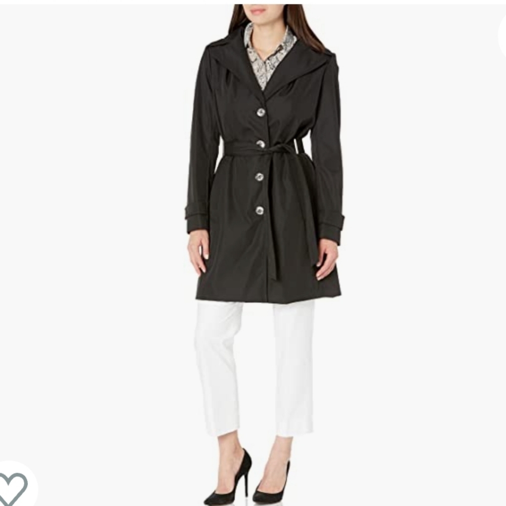 Calvin Klein Chelsea Trench Coat Mocha Brown Single Breasted Luxury Rare